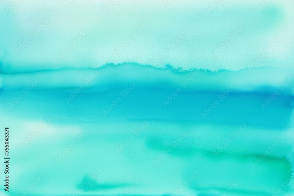 Sticker abstract watercolor paint by teal blue and green color liquid fluid texture background