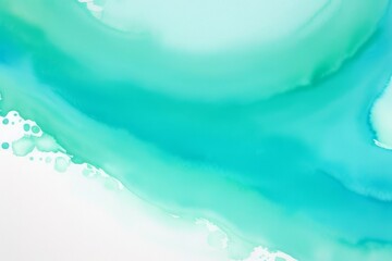 Abstract watercolor paint by teal blue and green color liquid fluid texture background