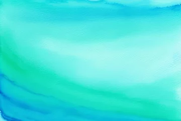 Schilderijen op glas Abstract watercolor paint by teal blue and green color liquid fluid texture background © ProArt Studios