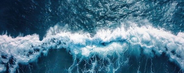 Aerial view of ocean waves from above
