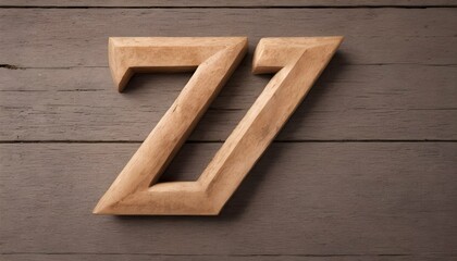 Letter Z Made Of Wood