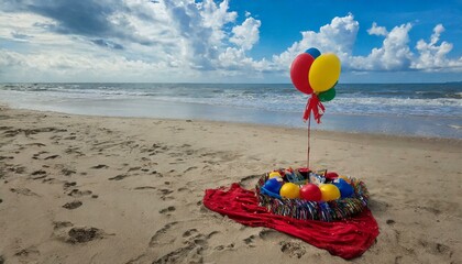 Obraz premium beach ball on the beach
