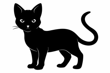 baby cat silhouette and svg file