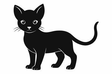 baby cat silhouette and svg file