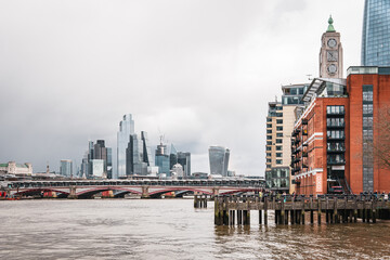 London, England. Architecture, buldings, walking streets like tourist, river, water, boats, modern...