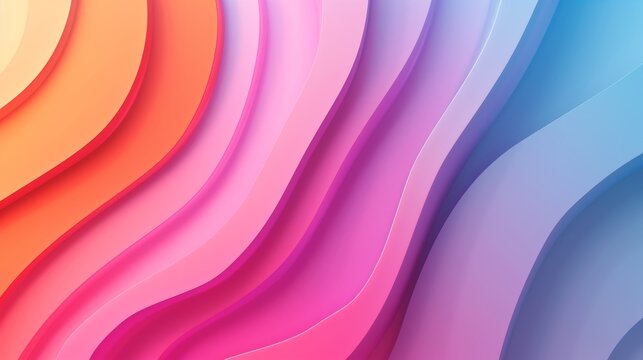 Colorful Abstract Curved 3D Lines Background