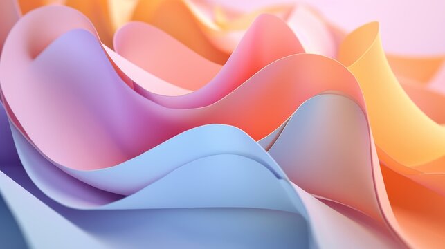 Flowing Abstract Ribbons in Warm Tones