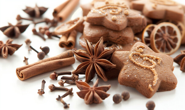 Gingerbread Bliss: Curly Cookies with Cocoa and Cinnamon
