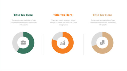Percentage Pie Charts. Colorful pie chart collection with 6 sections or steps. Infographic Elements, pie chart with icon, business elements and statistics with numbers.