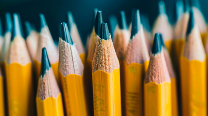 Obraz premium Pile of pencils together