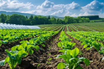 Innovative agrivoltaics scene showing sustainable farming and solar energy integration