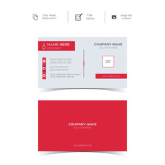 Modern simple Creative and Clean Double sided Business Card Template design Vector Illustration