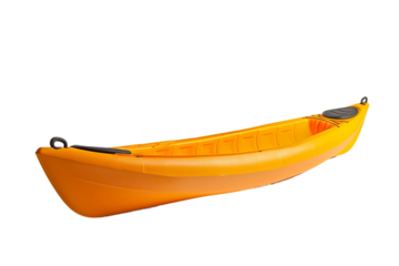 yellow kayak isolated on white