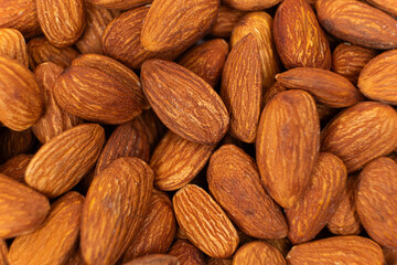 A lot of roasted nuts almond macro