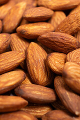 A lot of roasted nuts almond macro