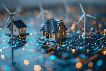 Navigating the Future of Urban Living: How Smart Home Automation and Intelligent Building Designs Are Revolutionizing Property Management and Energy Efficiency. - obrazy, fototapety, plakaty