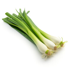 Obraz premium leek on a white background сreated with Generative Ai