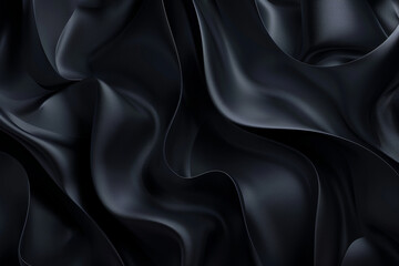 black background with abstract shapes. 3D illustration