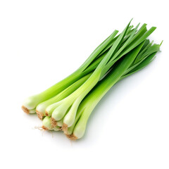 leek on a white background сreated with Generative Ai