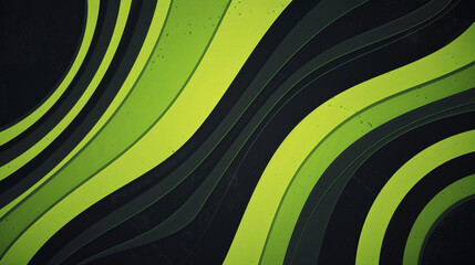 Black and Pista green retro groovy background presentation design