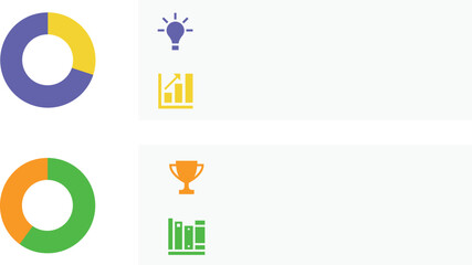 Editable Donut or Data pie chart Blank Elements.Infographic Elements, pie chart with icon, business elements and statistics with numbers can be use infographic, UI, web design, business presentation. 