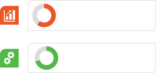 Obraz premium Editable Donut or Data pie chart Blank Elements.Infographic Elements, pie chart with icon, business elements and statistics with numbers can be use infographic, UI, web design, business presentation. 