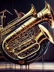 wild crazy brass music instruments