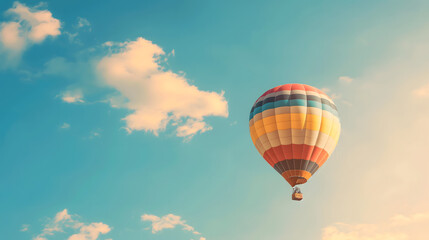 Colorful Hot Air Balloon Soaring in the Sky