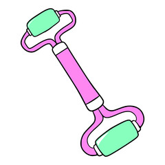 jade roller illustration hand drawn isolated vector	
