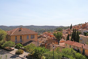 Village of Bormes-les-Mimosas in the Var department Provence-Alpes-Côte d'Azur France
