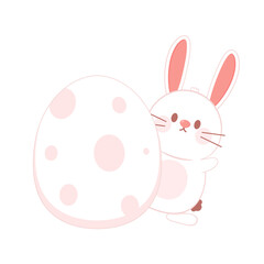 Rabbit head line icon. Hare, rodent, Ester symbol. Veterinary concept. Vector illustration can be used for topics domestic animals, holiday.