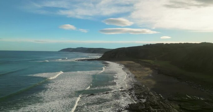 Playa de Azkorri desde el aire