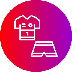 Football Uniform Line Gradient Circle Icon