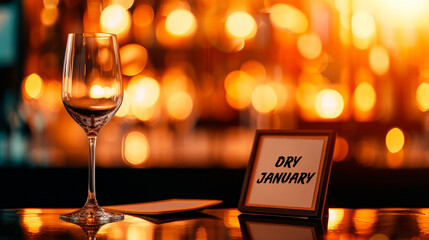 Dry january banner. Challenge dry January.