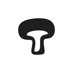 Sliced mushroom graphic illustration