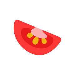 Red tomato graphic illustration