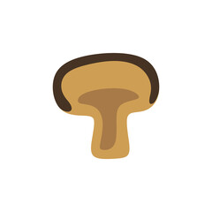 Sliced mushroom graphic illustration