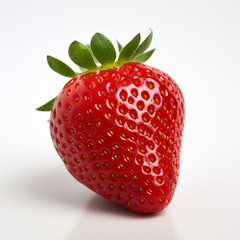 delicious strawberry, white background, professional photo сreated with Generative Ai