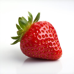 delicious strawberry, white background, professional photo сreated with Generative Ai