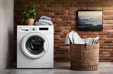 washing machine, laundry basket,Generative AI