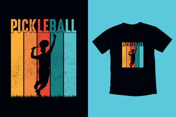 Pickleball Lover  Vintage Retro  T-Shirt Design