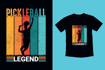 Pickleball Legend Funny Vintage Retro  T-Shirt Design