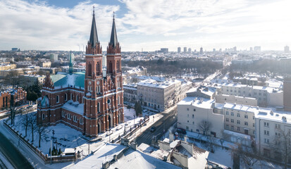 panorama winter Łódź 