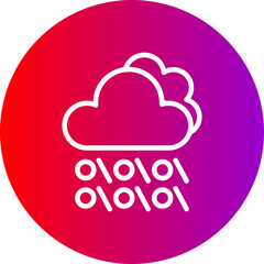 Hail Line Gradient Circle Icon