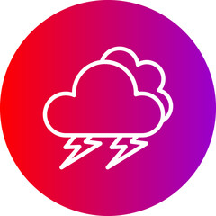 Storm Line Gradient Circle Icon