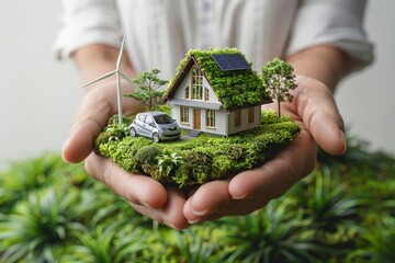 Explore Top-Tier Green Technology Homes with High-Efficiency and Low Carbon Footprint Solutions for Smart Urban Design and Eco Renovation in Your Real Estate Choices - obrazy, fototapety, plakaty