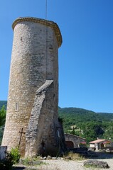 Medieval village of Rochebrune in the Baronnies in the South East of France, in Europe