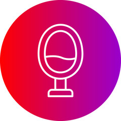 Egg Chair Line Gradient Circle Icon