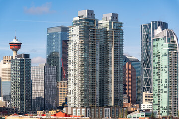 Fototapeta na wymiar High rise buildings in downtown Calgary