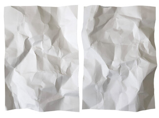 White paper sheet. Paper texture. Crumpled paper or white paper.